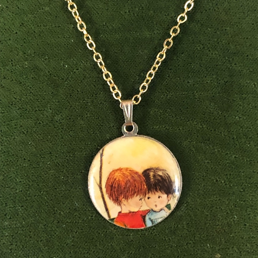 Vintage Fran Mar Moppets Pendant Necklace